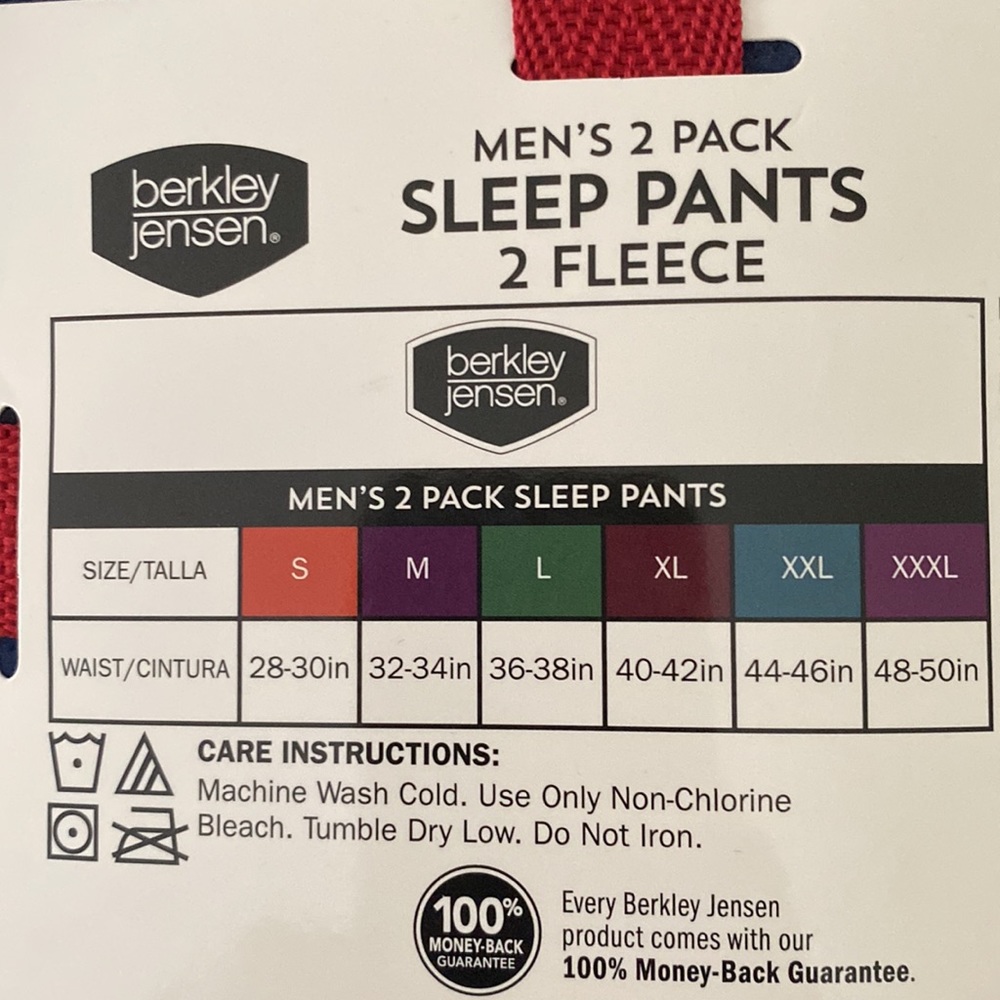 Berkley Jensen 2 piece Fleece Pajama Pants/pajama Bottoms. NWT. - Picture 6 of 9